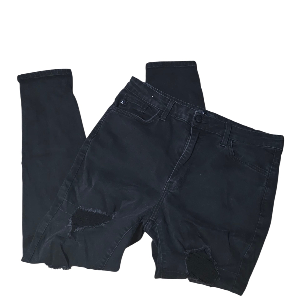 Kancan Black Distressed Womens Skinny Jeans Size 29